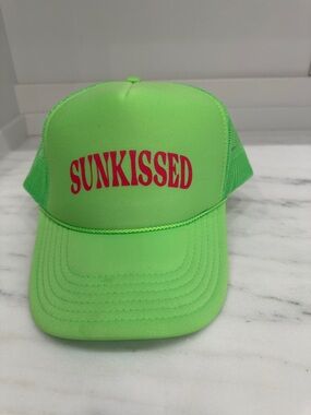 Otto ball cap in lime green.  Sun-kissed logo. Great condition.